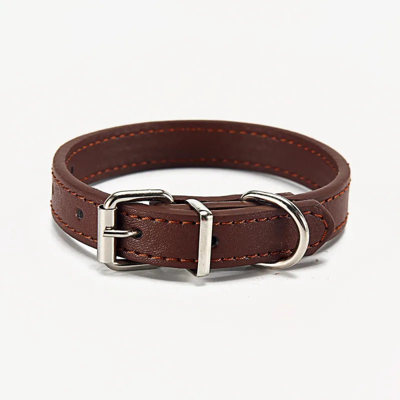 Gekleurde Leren Halsband voor Honden - Verstelbaar en Duurzaam