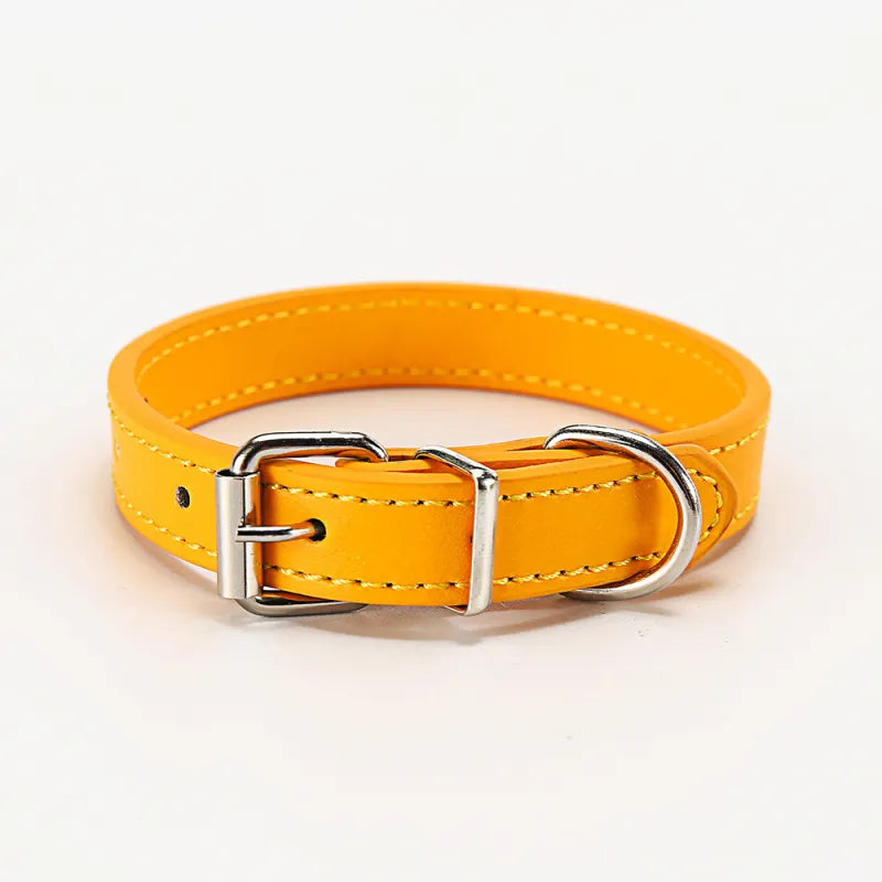 Gekleurde Leren Halsband voor Honden - Verstelbaar en Duurzaam