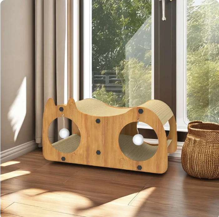 Luxe Kattenbank met Geïntegreerde Krabplank en Speelballen