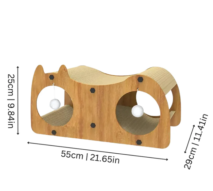 Luxe Kattenbank met Geïntegreerde Krabplank en Speelballen