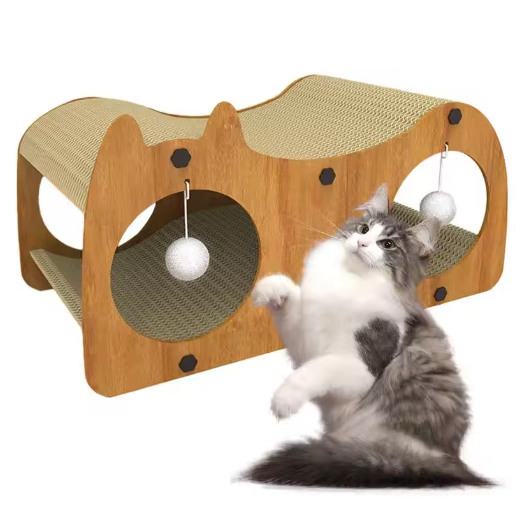 Luxe Kattenbank met Geïntegreerde Krabplank en Speelballen