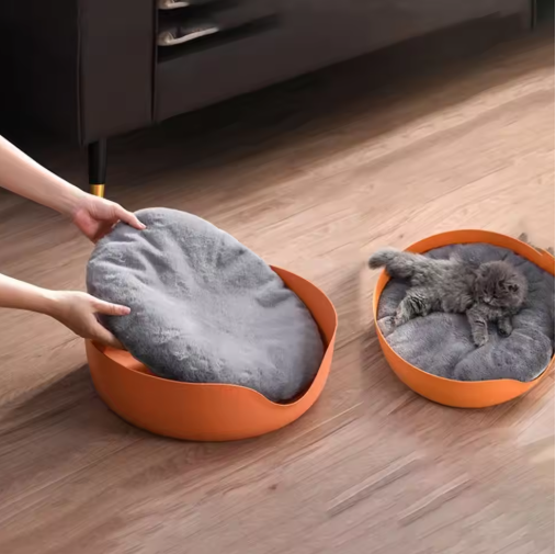 Multifunctioneel Kattenbed met Kraboppervlak en Ligkussen
