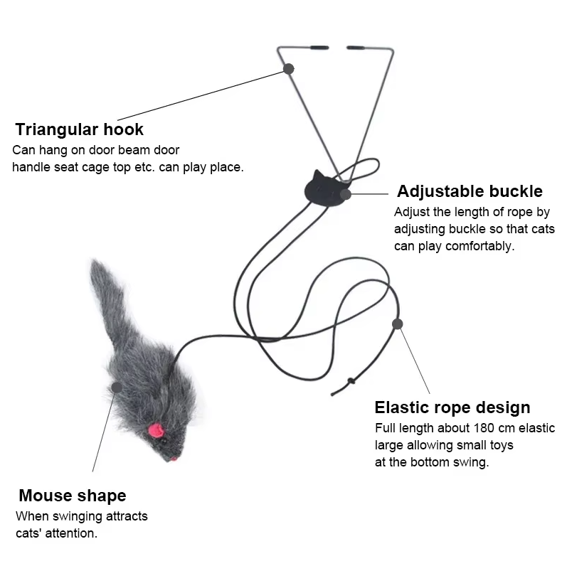 Interactief Deurspeeltje - Springende Muis voor Actieve Katten