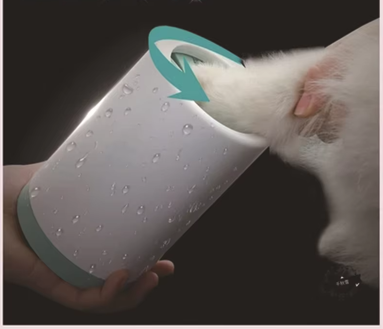 Pootreiniger met Siliconenborstels voor Honden en Katten - Zachte Reiniging en Verzorging