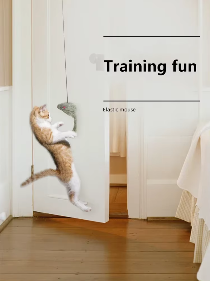 Interactief Deurspeeltje - Springende Muis voor Actieve Katten