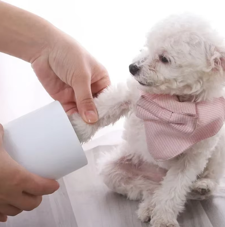 Pootreiniger met Siliconenborstels voor Honden en Katten - Zachte Reiniging en Verzorging