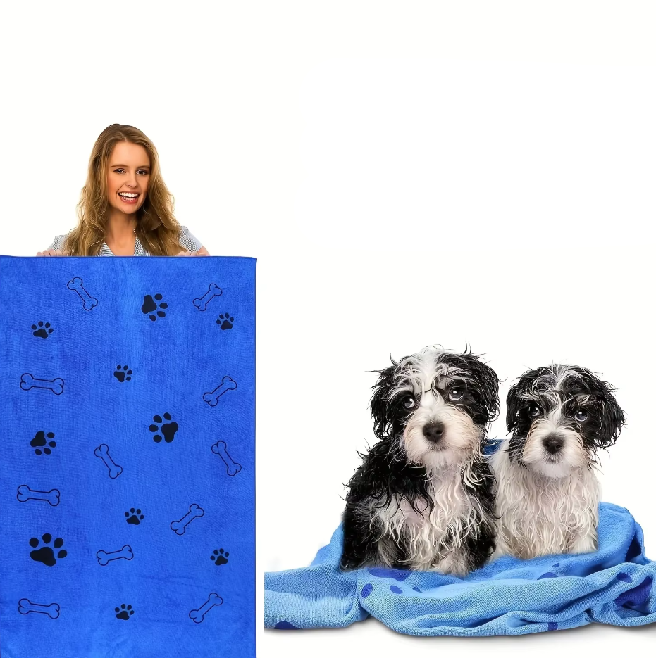 Superabsorberende Hondenhanddoek - Zachte Sneldrogende Microvezel Handdoek voor Honden Katten