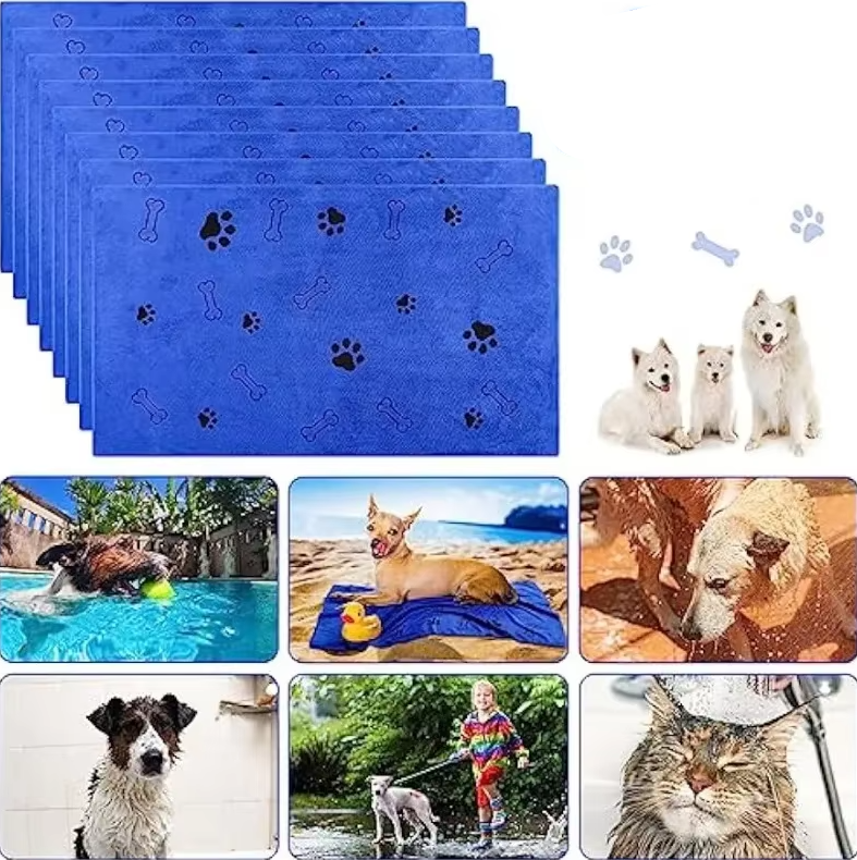 Superabsorberende Hondenhanddoek - Zachte Sneldrogende Microvezel Handdoek voor Honden Katten