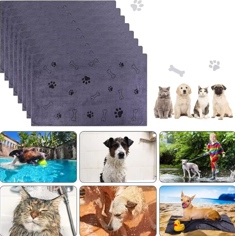 Superabsorberende Hondenhanddoek - Zachte Sneldrogende Microvezel Handdoek voor Honden Katten