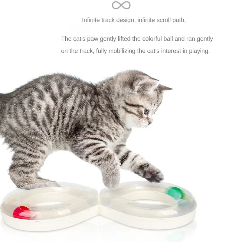 Interactief Kattenspeeltje - Bewegende Kogelbaan in Oneindig Ontwerp