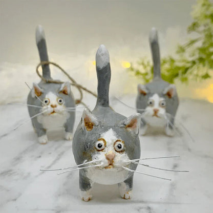 Handgemaakt Kerstboomornament met Kat