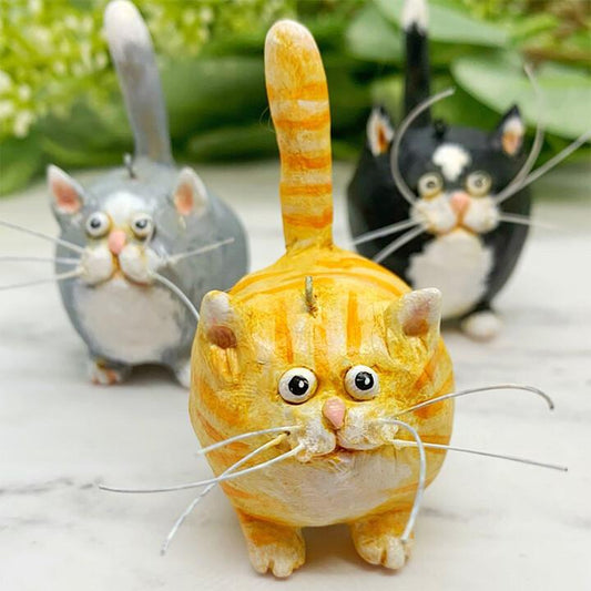 Handgemaakt Kerstboomornament met Kat