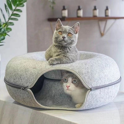 2in1 Donut Kattenbed en Grot