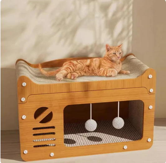 Kattenhuis met Krabgedeelte en Geïntegreerd Speelgedeelte