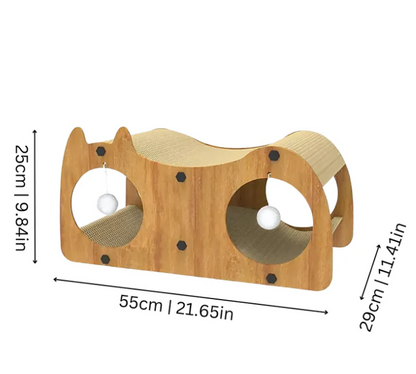 Luxe Kattenbank met Geïntegreerde Krabplank en Speelballen