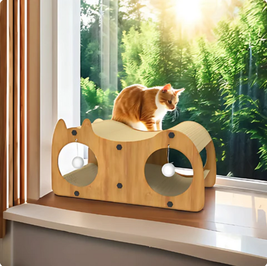 Luxe Kattenbank met Geïntegreerde Krabplank en Speelballen
