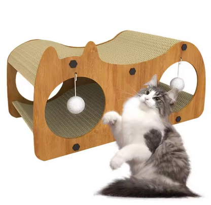Luxe Kattenbank met Geïntegreerde Krabplank en Speelballen