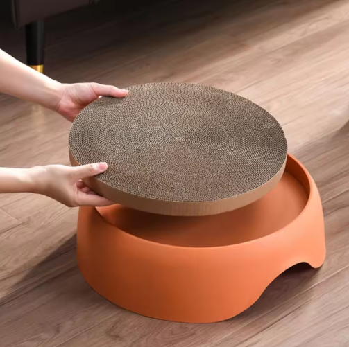 Multifunctioneel Kattenbed met Kraboppervlak en Ligkussen