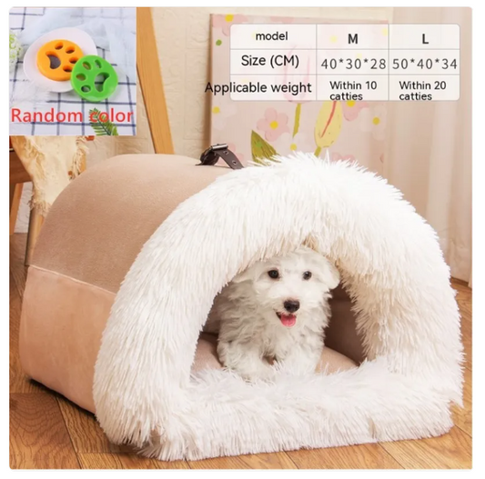 Sfeervolle Grot voor Honden en Katten - Zacht en Warm Bed voor Ontspanning