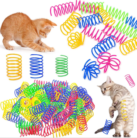 Kleurige Spiraalveren - Interactief Kattenplezier