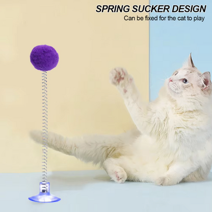 Federbal met Zuignap - Interactief Kattenspeeltje