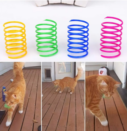 Kleurige Spiraalveren - Interactief Kattenplezier