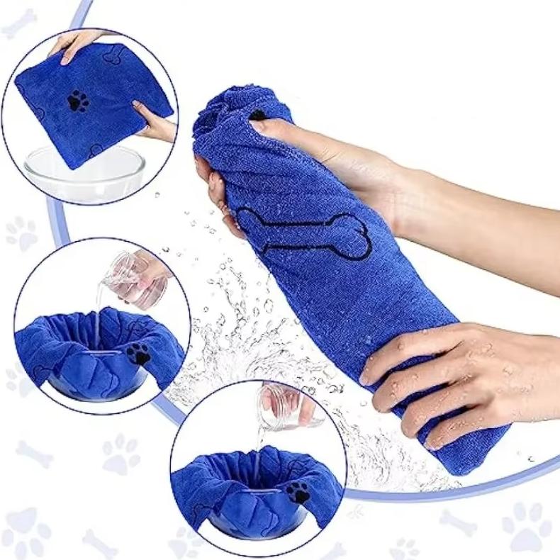 Superabsorberende Hondenhanddoek - Zachte Sneldrogende Microvezel Handdoek voor Honden Katten