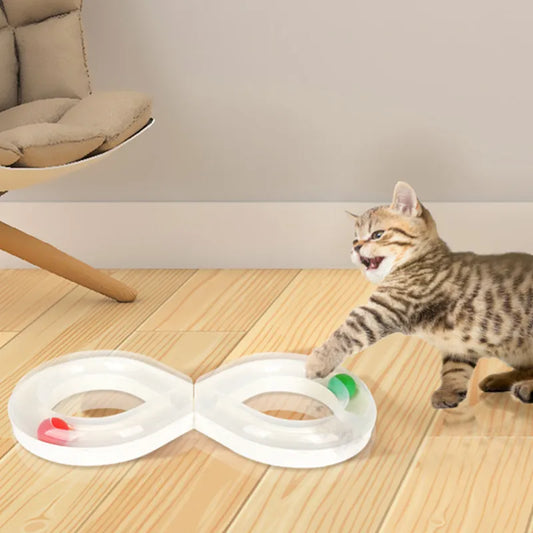 Interactief Kattenspeeltje - Bewegende Kogelbaan in Oneindig Ontwerp